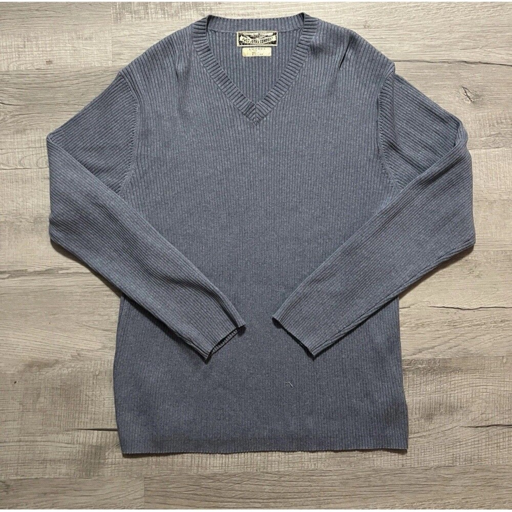 Polo Jeans Company Sweater Mens XL Blue V-Neck Vintage Ralph Lauren